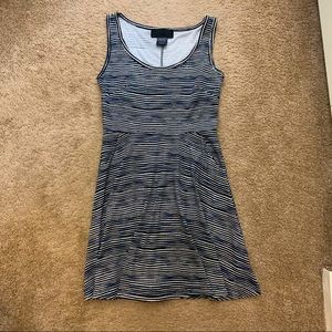 Kardashian Kollection Blue Wave Stripe Dress